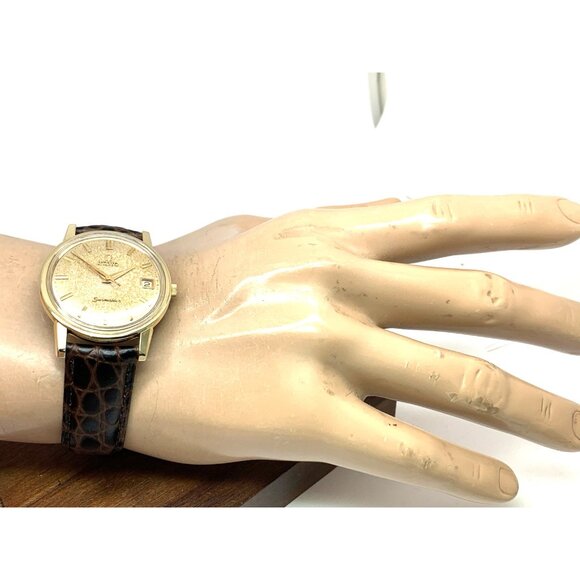 Omega Seamaster 166.03 Men's Watch Vintage 1965 Swiss Automatic Gold Tone 34mm - Picture 3 of 14